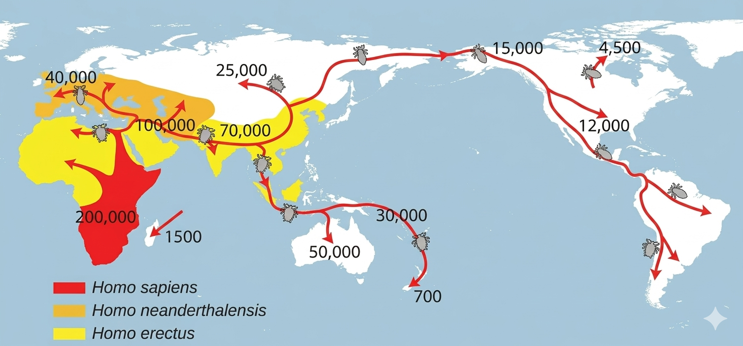 The evolution of lice and the migration of humans